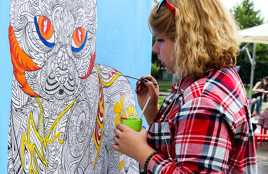 Фестиваль раскрасок "Твори!" в парке Горького 5 фото