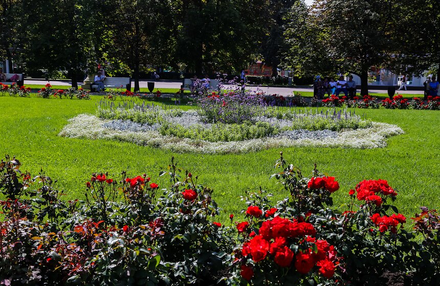 Исторические цветники ВДНХ 40 фото