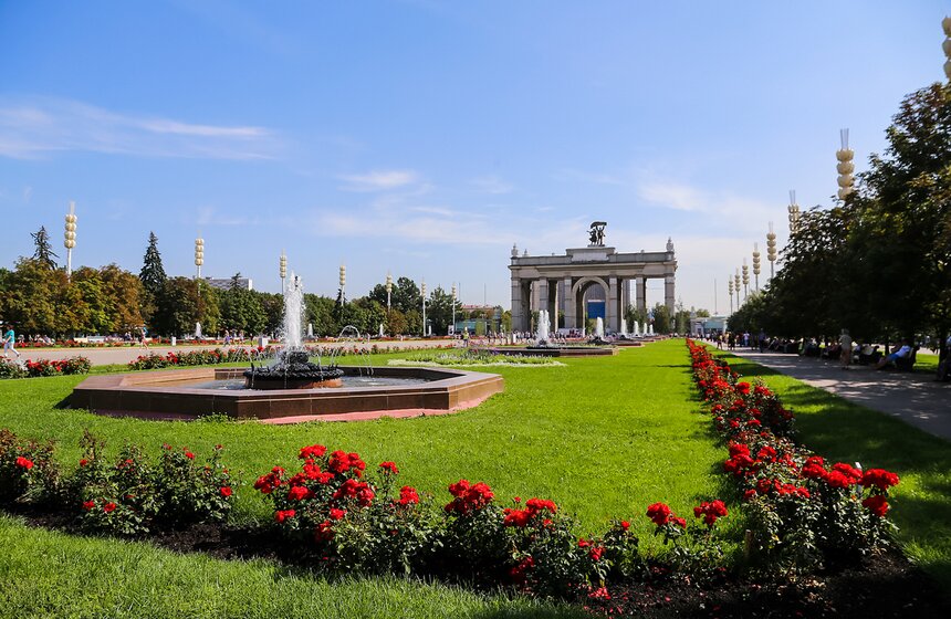 Исторические цветники ВДНХ 39 фото