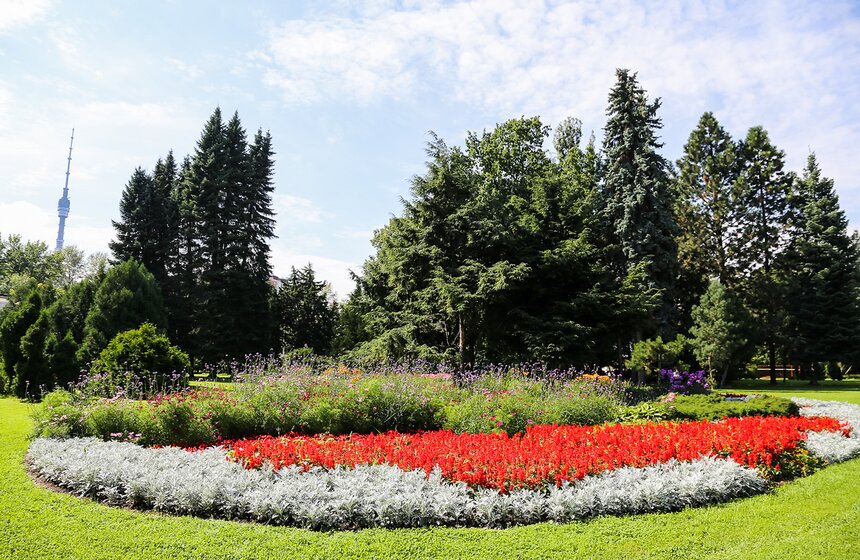 Исторические цветники ВДНХ 36 фото