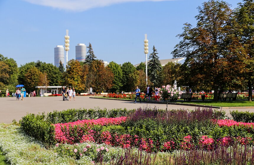 Исторические цветники ВДНХ 38 фото