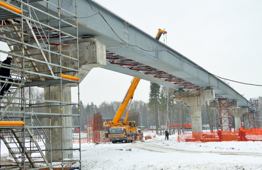 Мэр осмотрел ход строительства дороги Солнцево – Бутово – Видное 9 фото