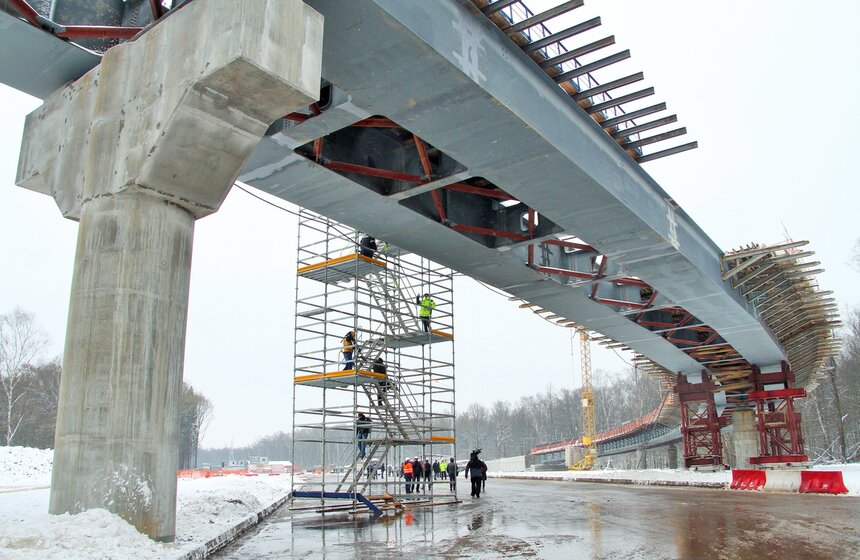 Мэр осмотрел ход строительства дороги Солнцево – Бутово – Видное 12 фото