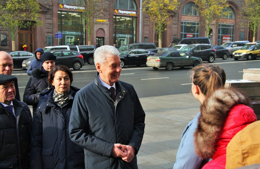 Сергей Собянин осмотрел озелененную Тверскую 13 фото