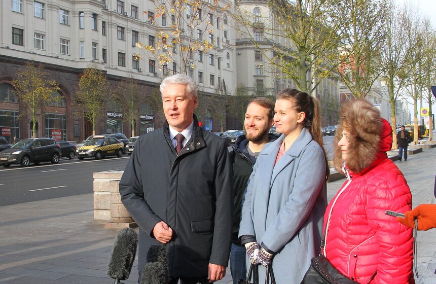 Сергей Собянин осмотрел озелененную Тверскую 12 фото