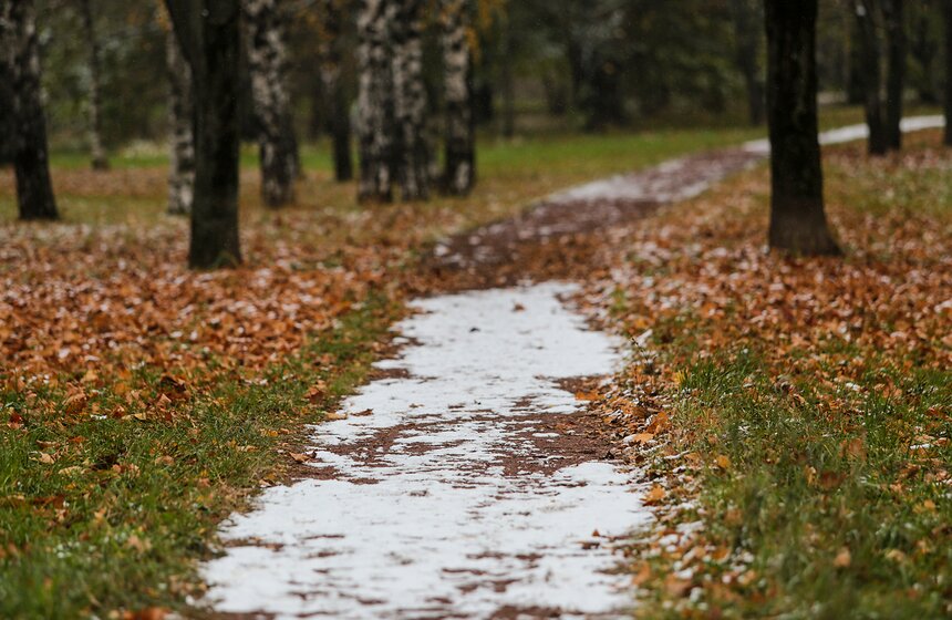 Первый снег в столице. Фоторепортаж 25 фото