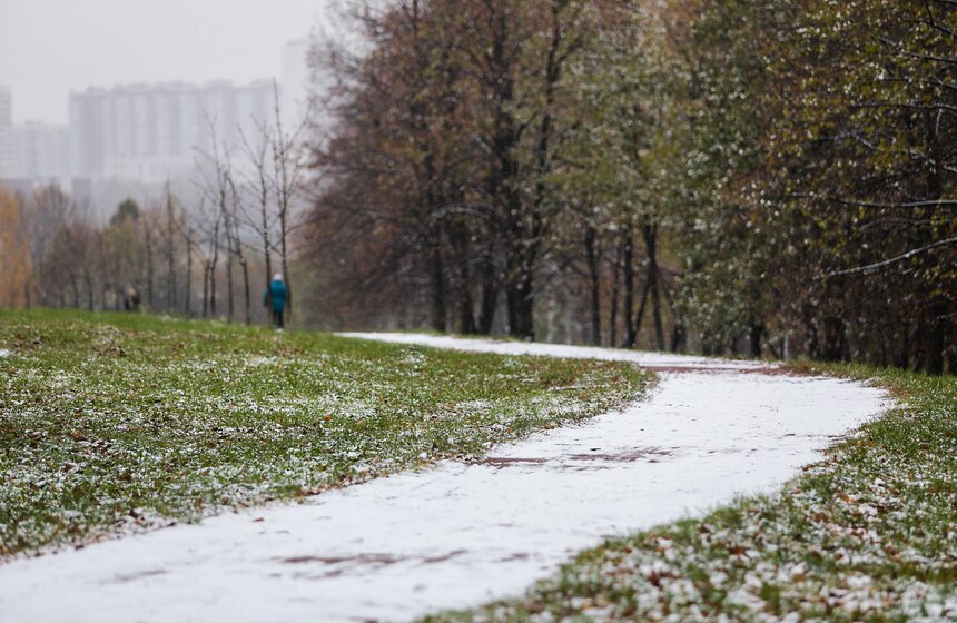 Первый снег в столице. Фоторепортаж 9 фото
