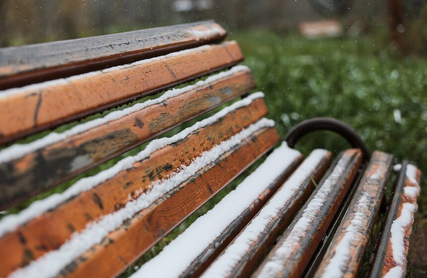 Первый снег в столице. Фоторепортаж 15 фото