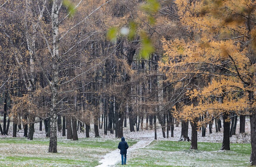 Первый снег в столице. Фоторепортаж 1 фото