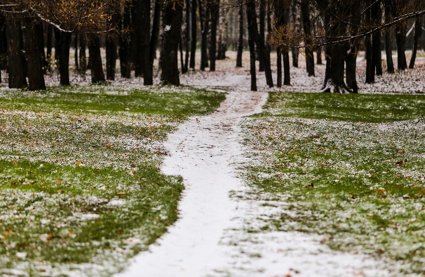 Первый снег в столице. Фоторепортаж 2 фото