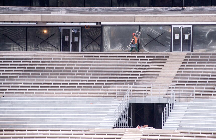 Осмотр хода реконструкции "Лужников" 9 фото