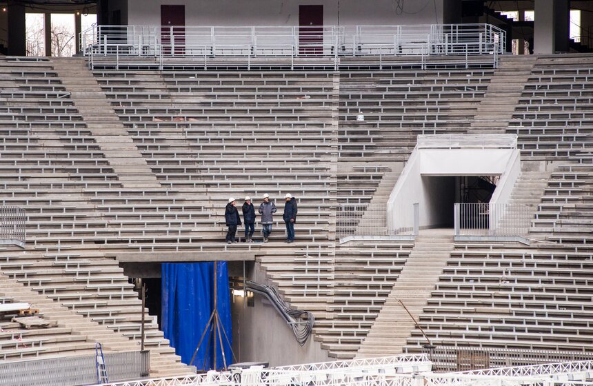 Осмотр хода реконструкции "Лужников" 5 фото