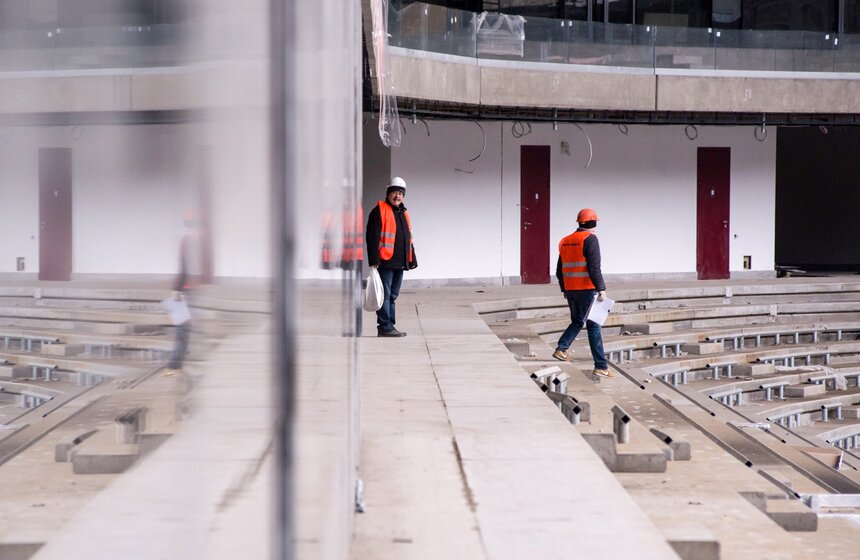 Осмотр хода реконструкции "Лужников" 16 фото