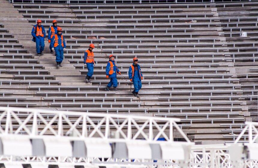 Осмотр хода реконструкции "Лужников" 15 фото