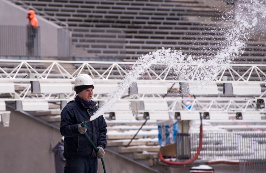 Осмотр хода реконструкции "Лужников" 14 фото