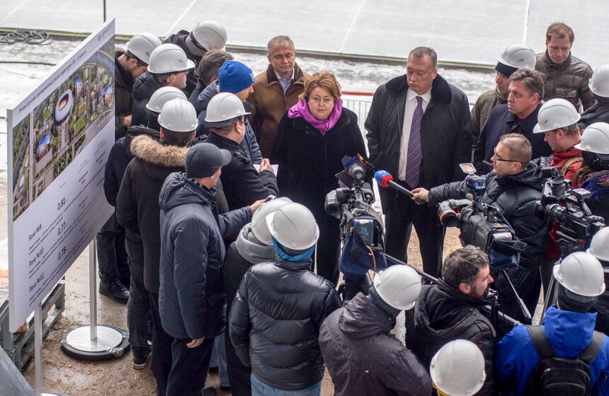 Осмотр хода реконструкции "Лужников" 20 фото