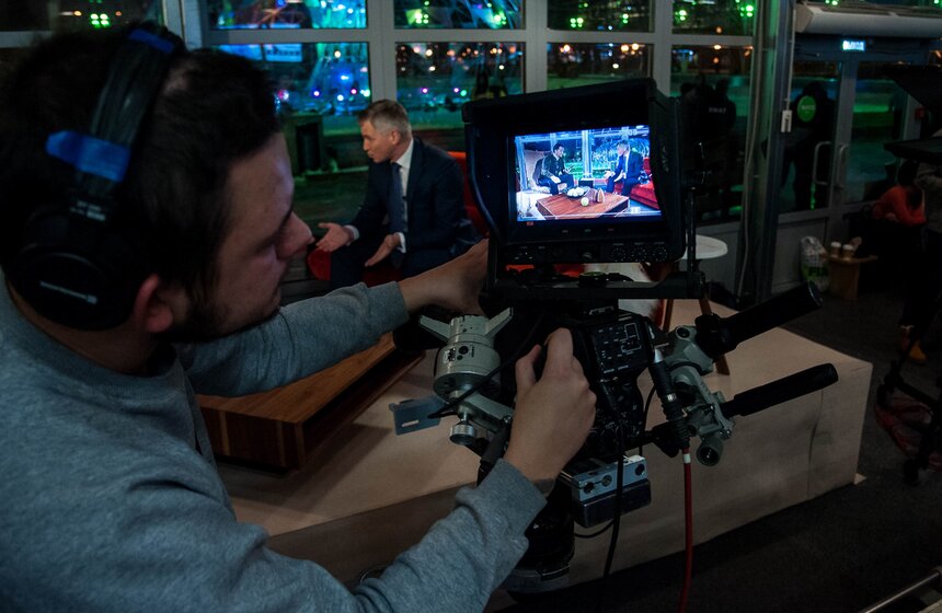 В парке Горького открылась зимняя студия "Москвы 24" 9 фото