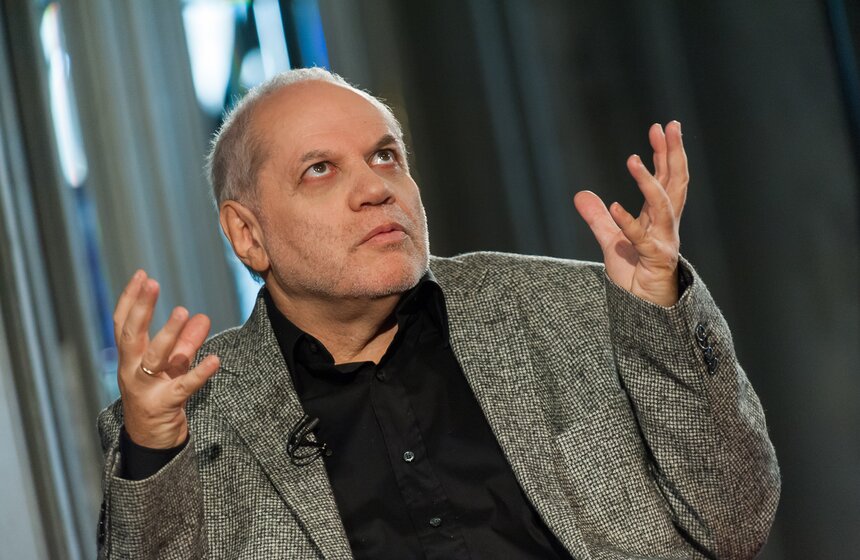 Евгений Бунимович на съемках программы "Важная персона" 5 фото