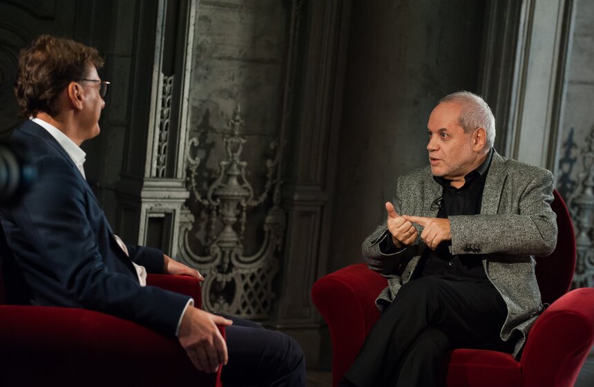 Евгений Бунимович на съемках программы "Важная персона" 7 фото