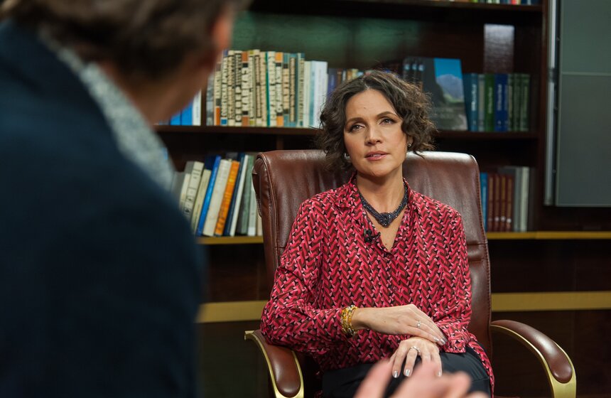 Анастасия Чернобровина на съемках программы "Важная персона" 14 фото