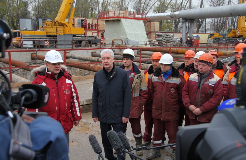 Мэр дал старт проходке тоннеля между "Рубцовской" и "Лефортово" 6 фото