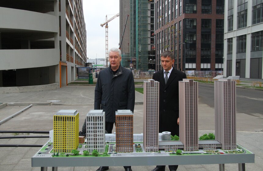 Мэр посетил строящийся жилой комплекс "Савеловский Сити" 5 фото