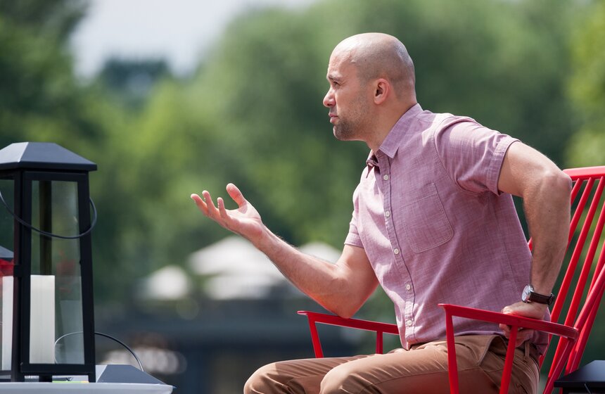 Съемки интервью "Лето в парке" в парке Горького 3 фото