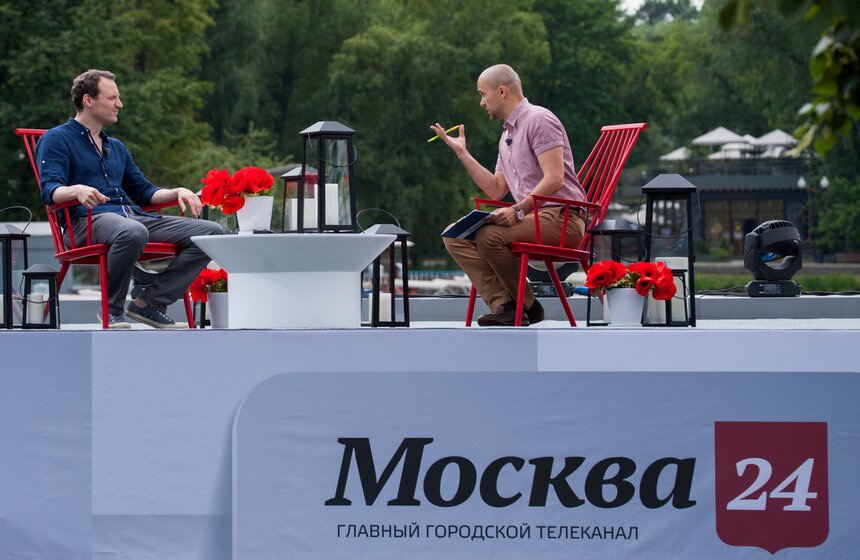 Съемки интервью "Лето в парке" в парке Горького 1 фото