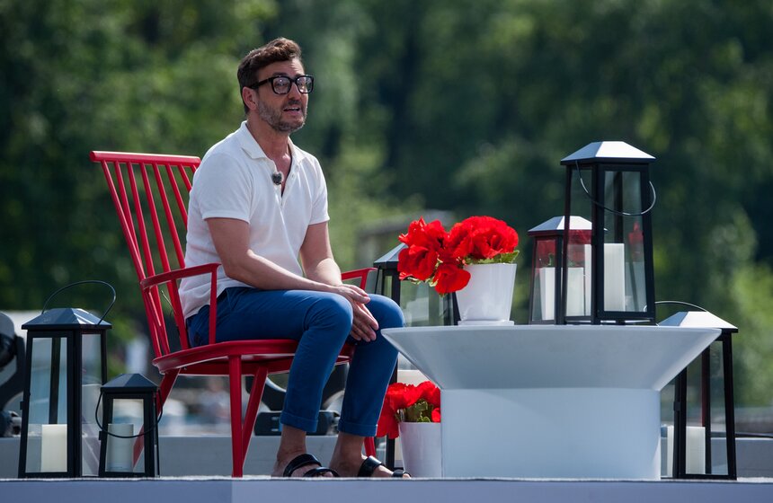 Съемки интервью "Лето в парке" в парке Горького 25 фото