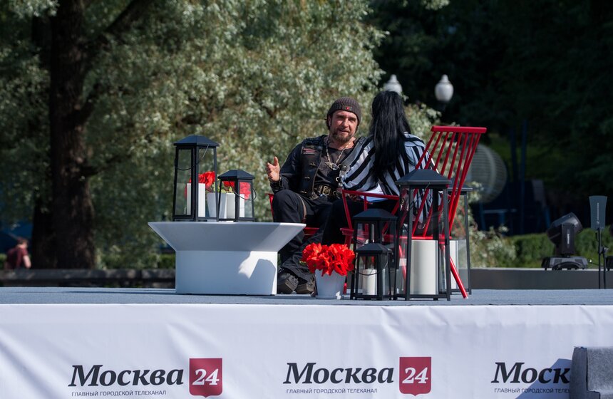 Съемки интервью "Лето в парке" в парке Горького 30 фото