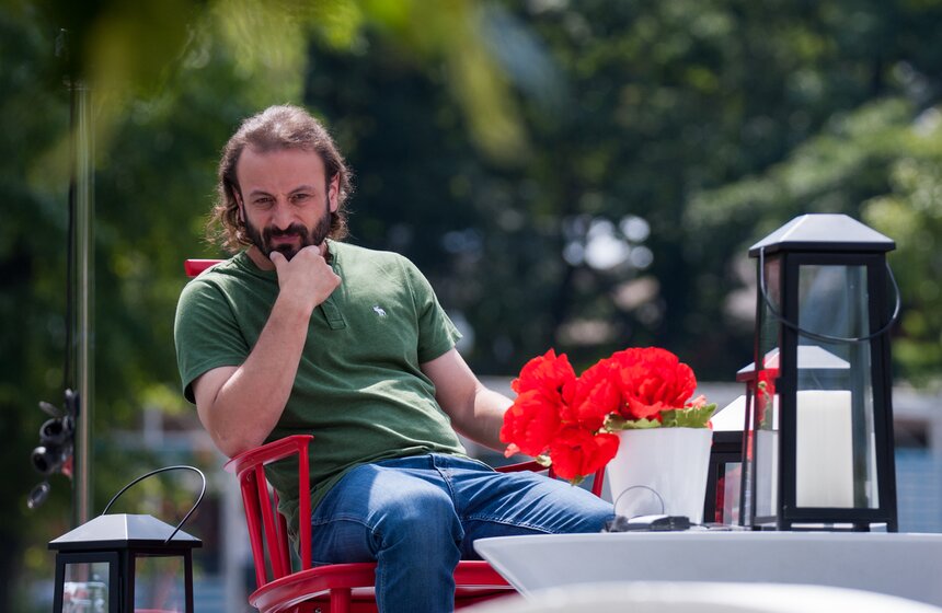 Съемки интервью "Лето в парке" в парке Горького 7 фото