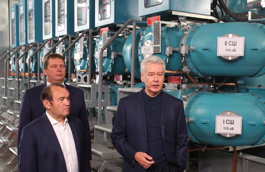 Сергей Собянин открыл электроподстанцию "Берсеневская" 6 фото