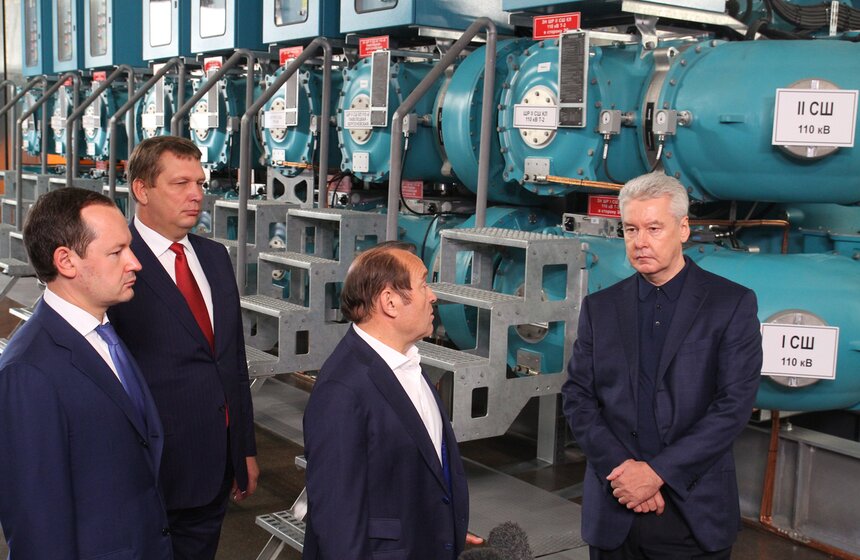 Сергей Собянин открыл электроподстанцию "Берсеневская" 9 фото