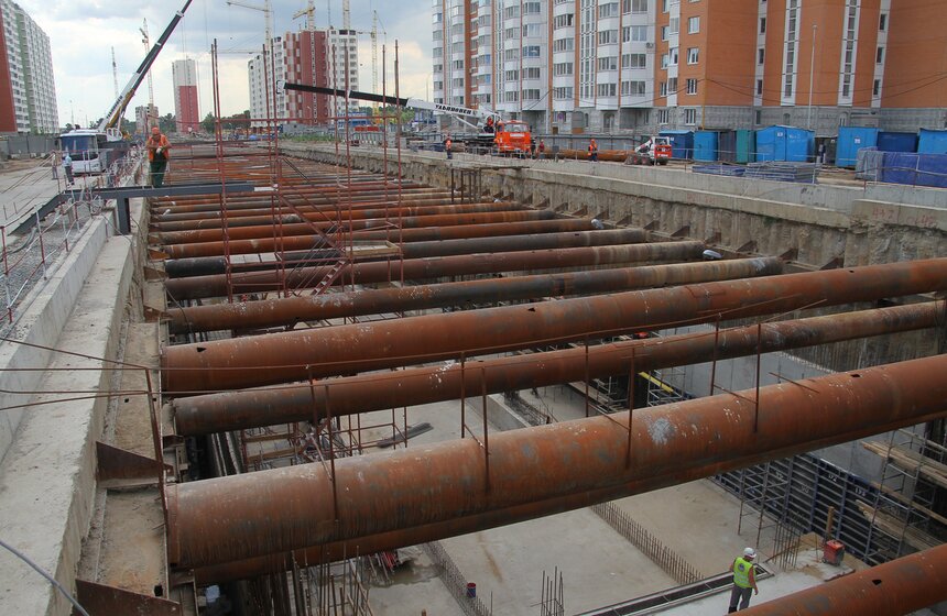 Сергей Собянин посетил стройку станции "Некрасовка" 4 фото