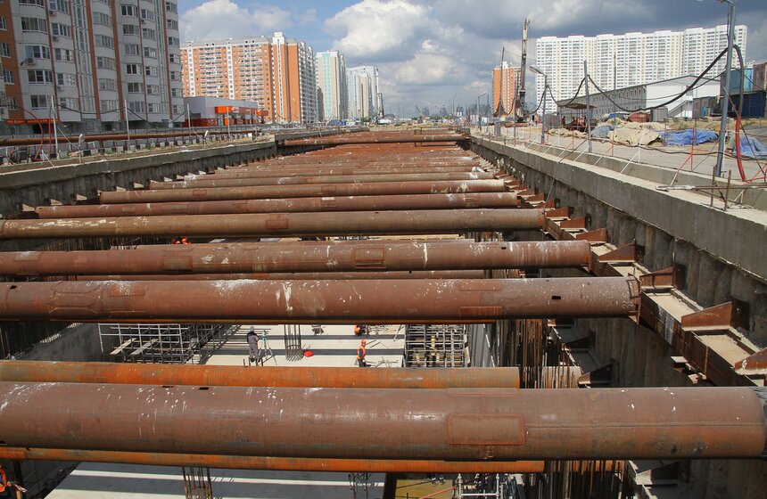 Сергей Собянин посетил стройку станции "Некрасовка" 6 фото