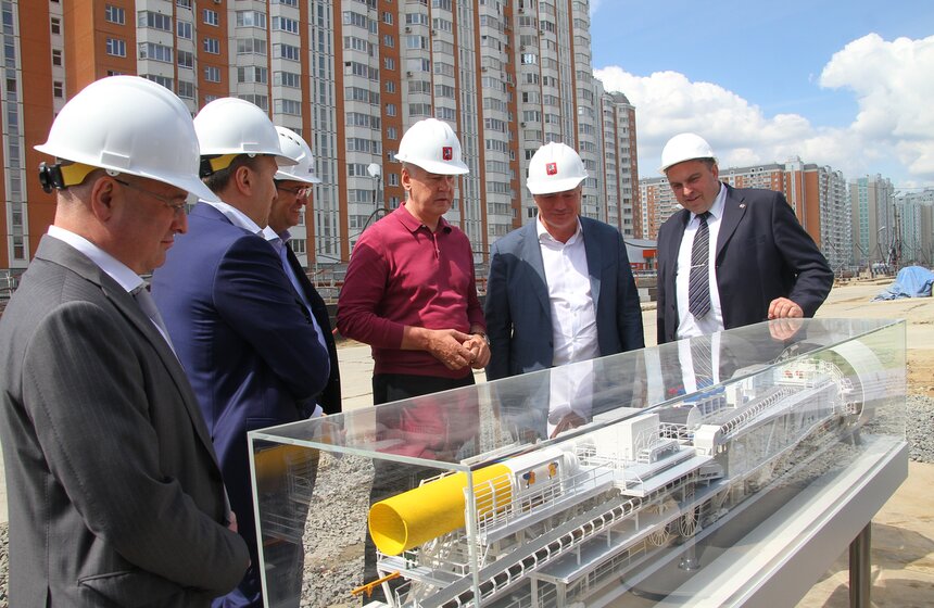 Сергей Собянин посетил стройку станции "Некрасовка" 12 фото