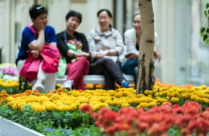 Фестиваль цветов в ГУМе 14 фото