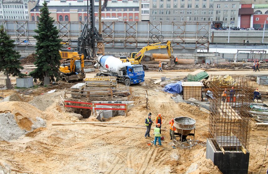 Сергей Собянин осмотрел ход строительства парка "Зарядье" 14 фото