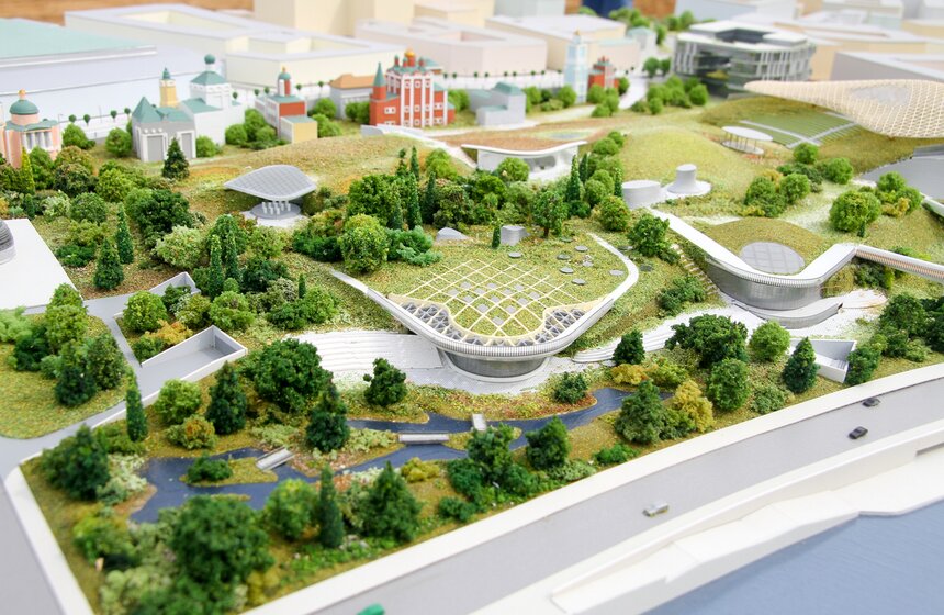 Сергей Собянин осмотрел ход строительства парка "Зарядье" 13 фото