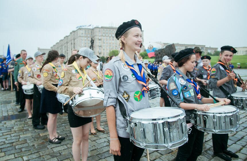 Парад скаутов на Поклонной горе 3 фото