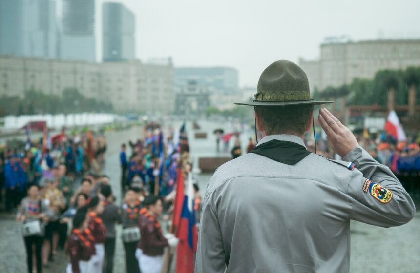 Парад скаутов на Поклонной горе 13 фото