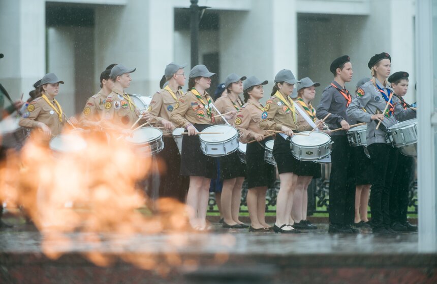 Парад скаутов на Поклонной горе 17 фото
