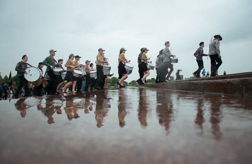 Парад скаутов на Поклонной горе 15 фото