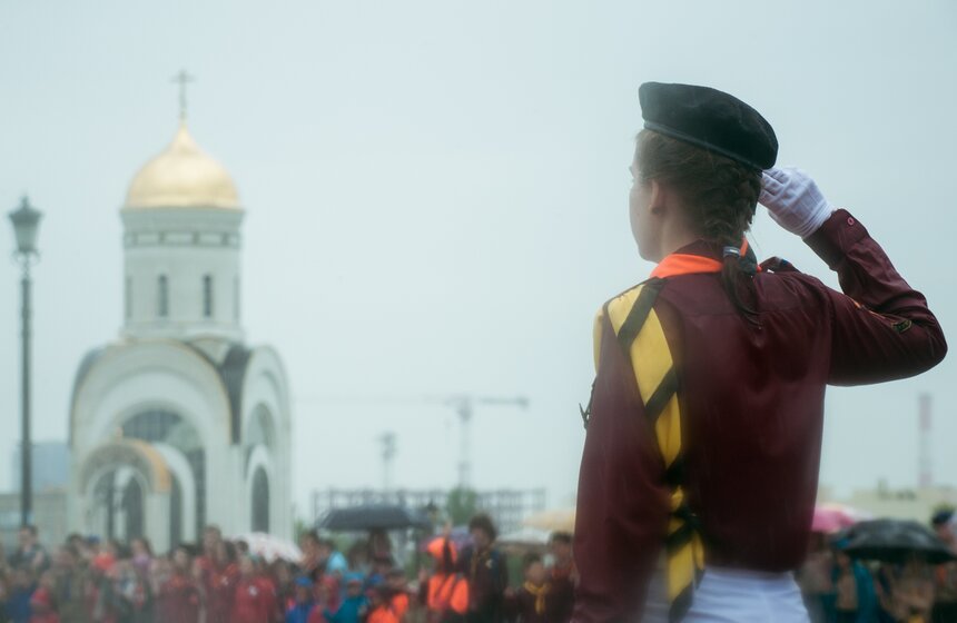 Парад скаутов на Поклонной горе 23 фото