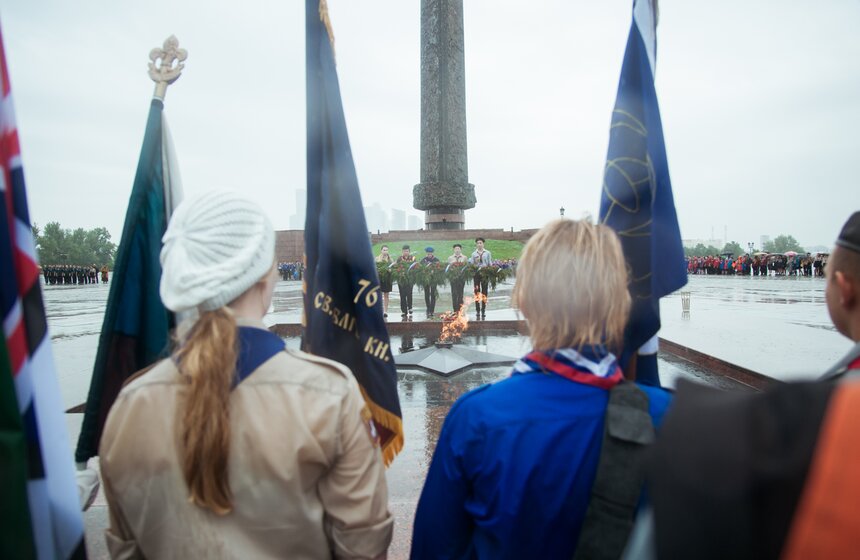 Парад скаутов на Поклонной горе 21 фото