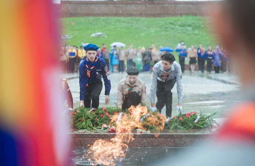 Парад скаутов на Поклонной горе 24 фото