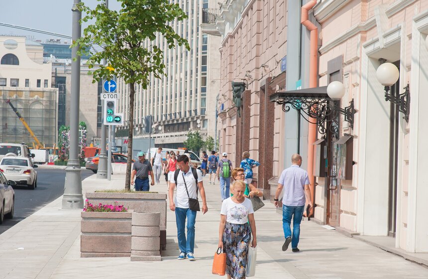 Завершилось благоустройство участка Тверской улицы 28 фото