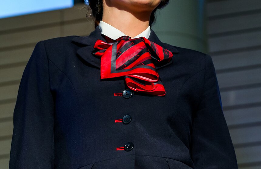 Показ авиационной моды в Домодедово 32 фото