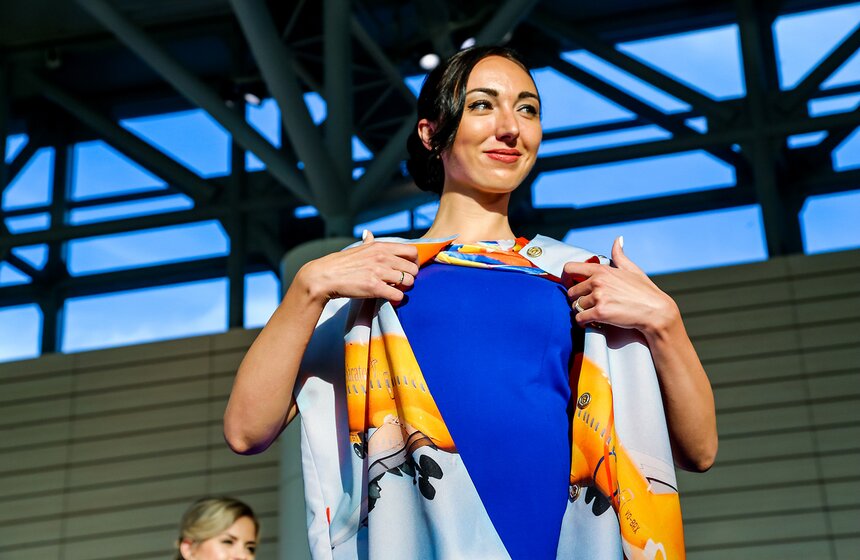 Показ авиационной моды в Домодедово 25 фото