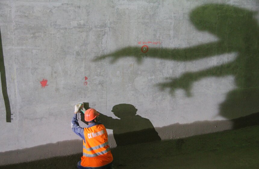 Мэр осмотрел ход строительства станции метро "Минская" 14 фото